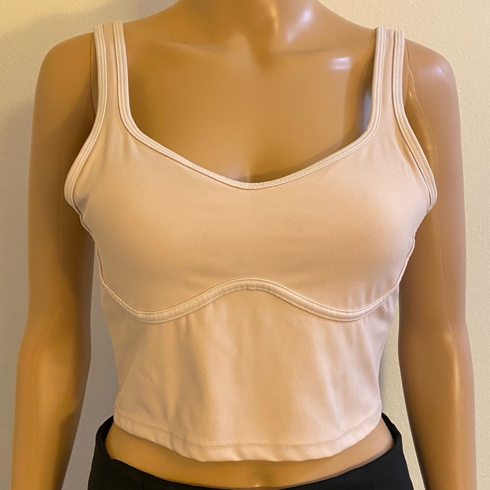Women Suuksess Sweetheart Longline Padded Sport Bra Or Workout Crop Tank Top